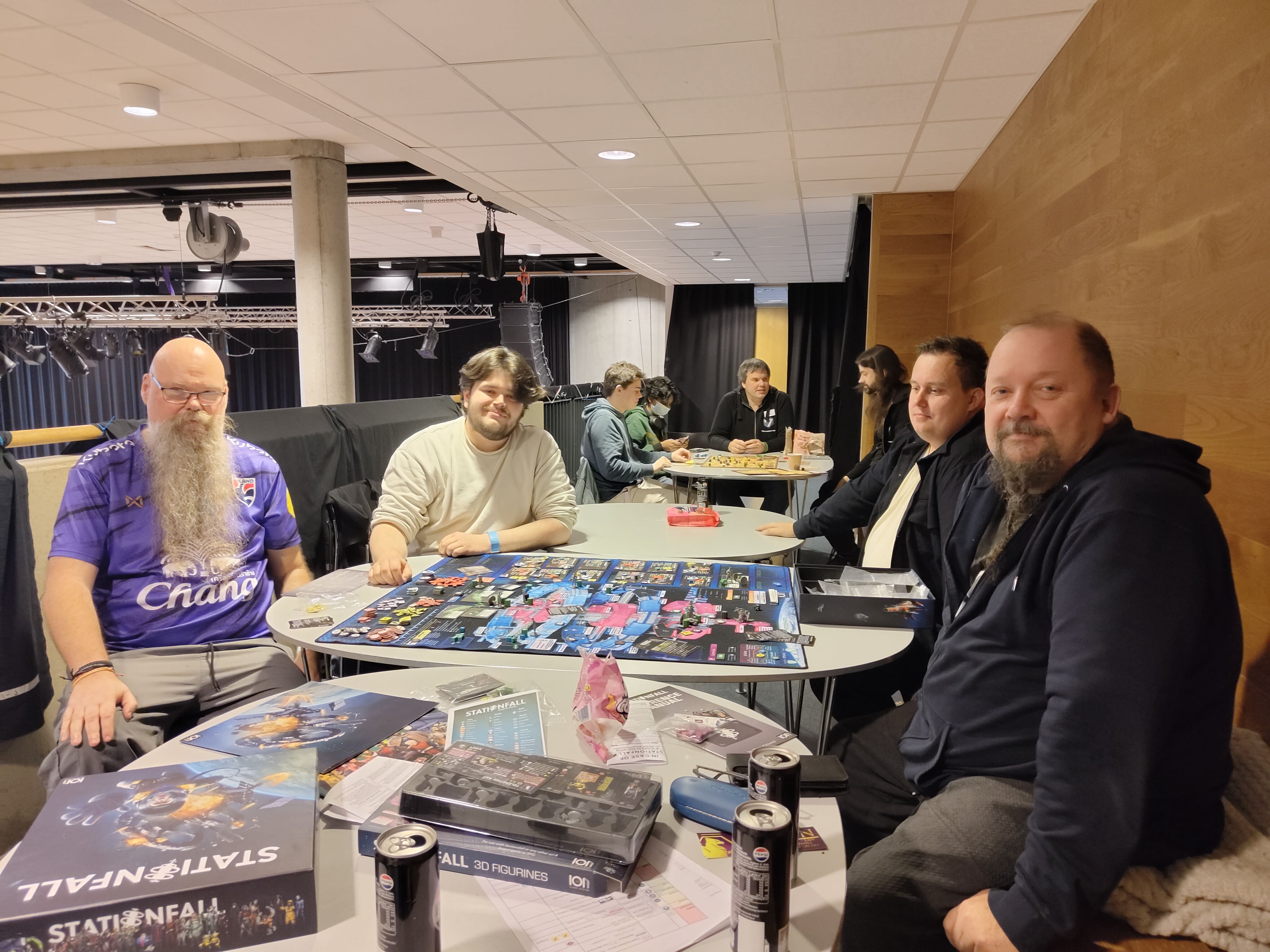 FORNØYDE: Stig Waltoft, Jon Knappskog, Jan Roger Hansen, Svenn Tore Mauseth er veldig fornøyde med Hexcon 2024.